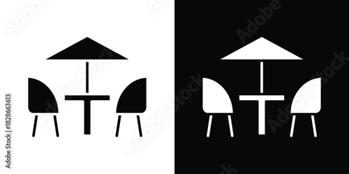 Terrace icons symbol for web and mobile filled vector isolated