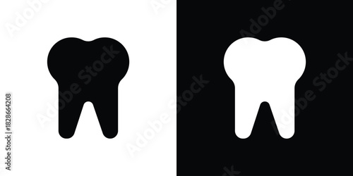 Tooth icons symbol for web and mobile filled vector isolated