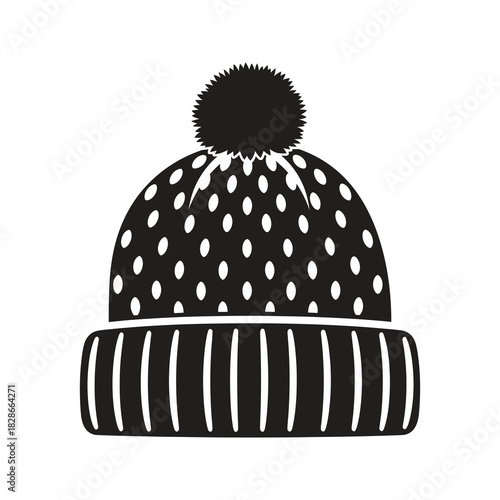 Winter hat with pompom symbolizing cold weather protection and warmth