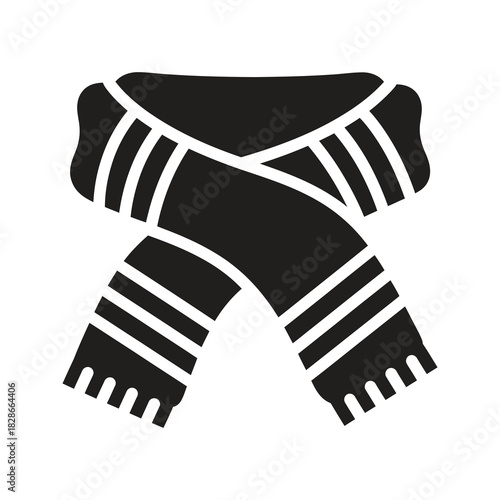 Knitted scarf symbolizing winter fashion and cold weather accessory