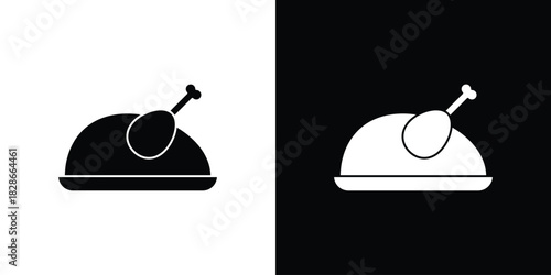 Turkey icons symbol for web and mobile filled vector isolated
