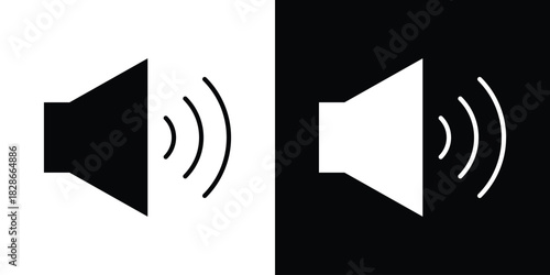 Volume icons symbol for web and mobile filled vector isolated