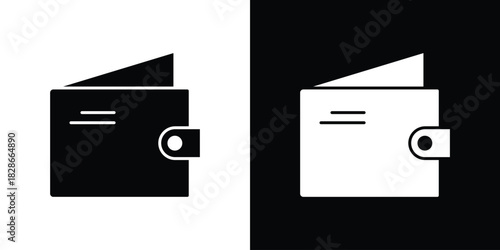 Wallet icons symbol for web and mobile filled vector isolated