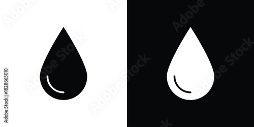 Water drop icons symbol for web and mobile filled vector isolated