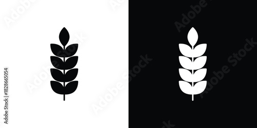 Wheat icons symbol for web and mobile filled vector isolated