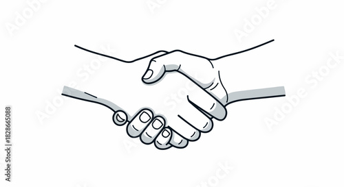 Handshake agreement with transparent background