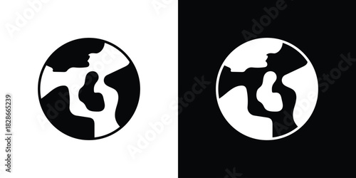 World icons symbol for web and mobile filled vector isolated