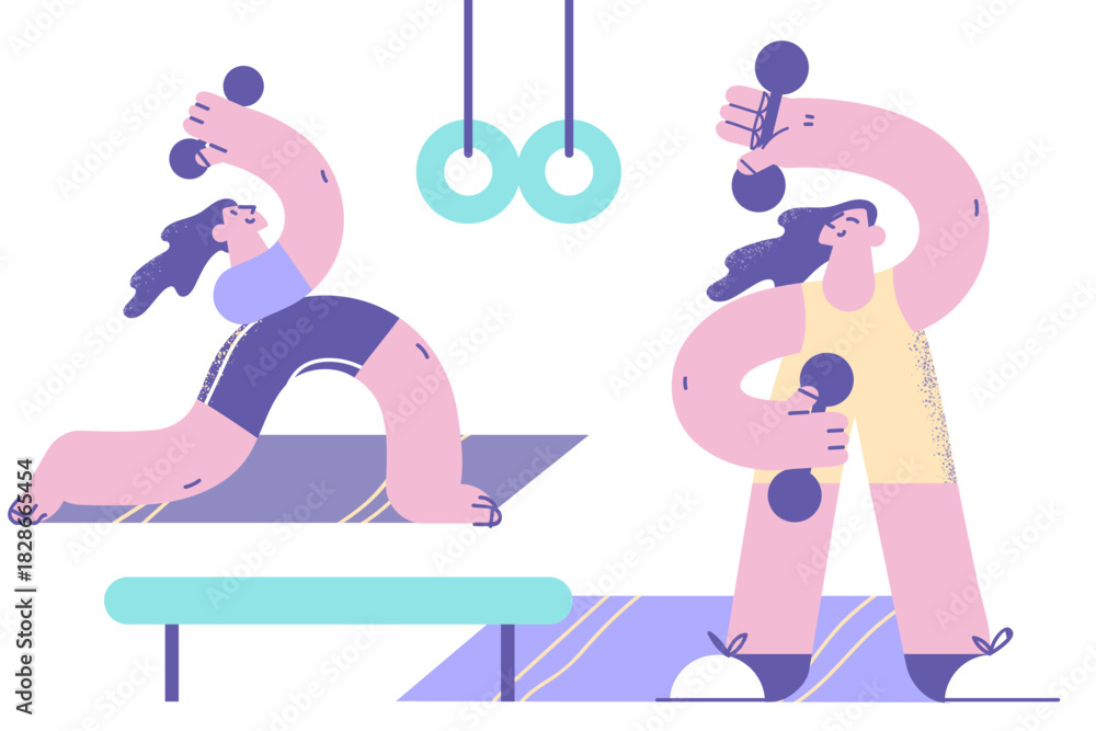 Naklejka premium Healthy active lifestyle and sport concept