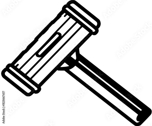 Timeless Elegance: Black White Icon Shaving Razors | Clean, isolated vector art for creative projects.