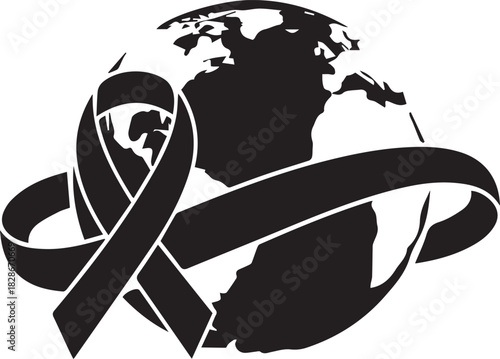 World aids day global awareness red ribbon symbol of hope and solidarity
