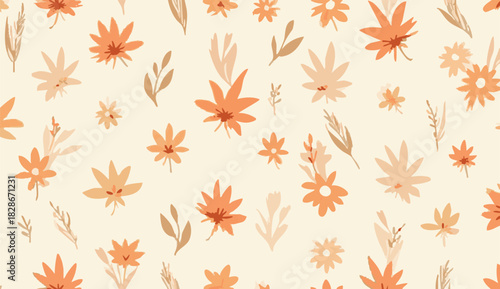 seamless background with autumn leaves
