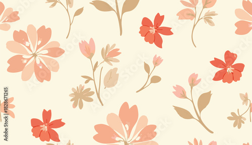 seamless pattern with autumn leaves