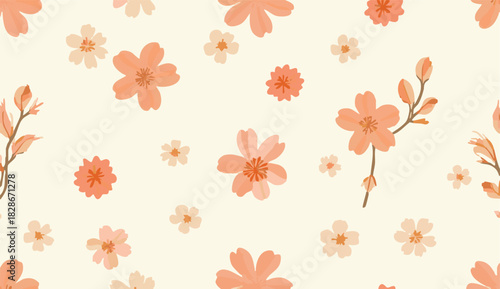 seamless background with autumn leaves