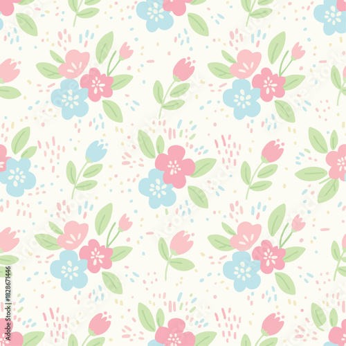 seamless pattern with flowers