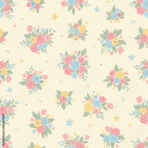 seamless pattern with flowers