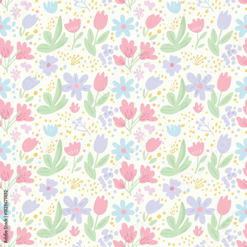 seamless pattern with flowers