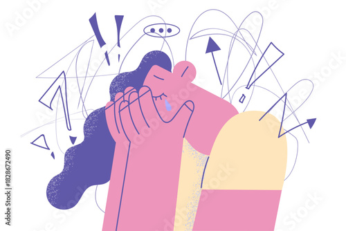 Obsessive compulsive, anxiety disorder concept