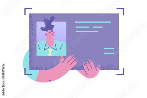 Identity card with photo concept.