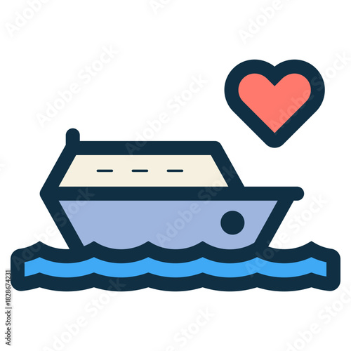 honeymoon on a cruise ship icon