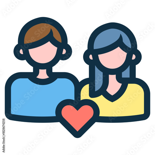 lovely couple in love icon