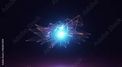 Abstract Glowing Energy: A vibrant display of interconnected lines converge, emanating a radiant, ethereal glow, symbolizing the energy of innovation and the intricacies of a digital world.