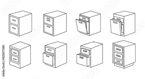 Cabinet storage options outline style