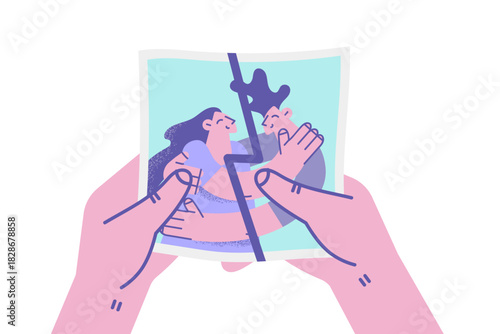 Breaking up and split away concept