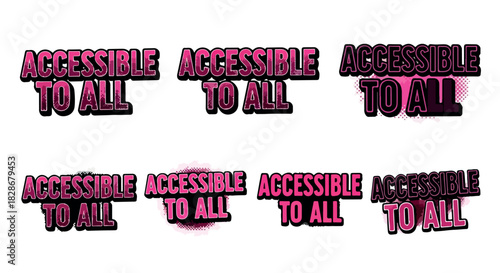 Accessible to all text with transparent background