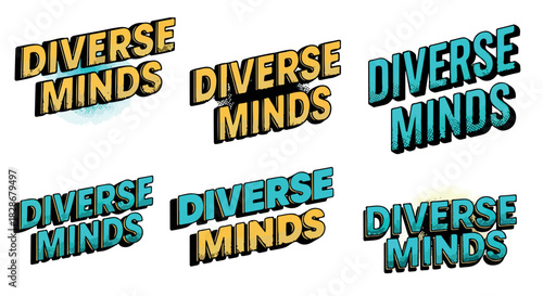 Diverse minds concept with transparent background