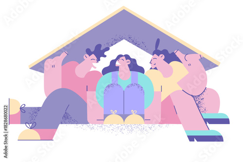 Relocating and buying new apartment concept