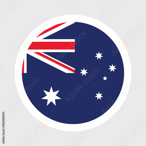 Australia Flag Icon – Union Jack, Commonwealth Star, Southern Cross