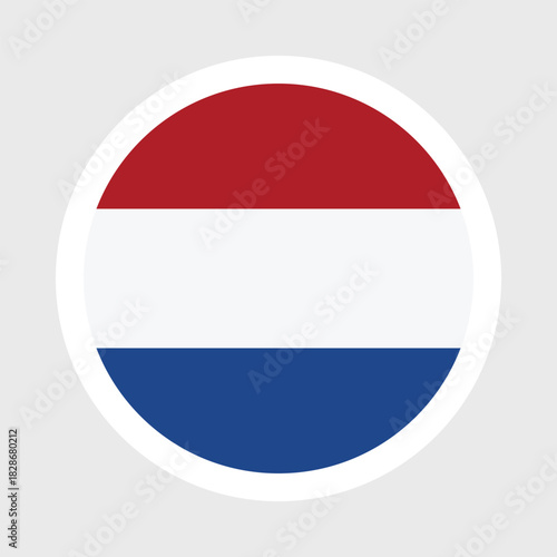Netherlands Flag Icon – Red White Blue with Central Mark Free Download Netherlands Flag Icon – Red White Blue with Central Mark - GFXLoad