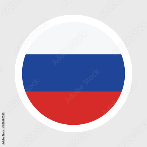 Russia Flag Icon – White Blue Red Horizontal Bands