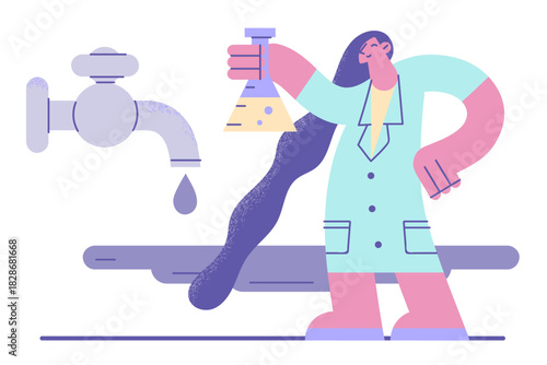 Chemicals in water science concept