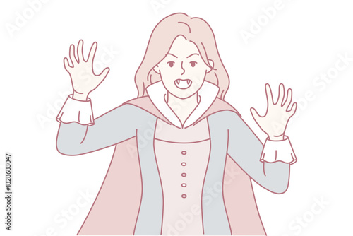 Playful performer excites young audience, Joyful woman in costume shows lively enthusiasm, Enthusiastic woman dressed as superhero strikes bold pose for delighted young spectators