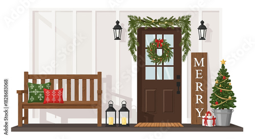 Charming Christmas Porch Decor with Festive Touches and Cozy Holiday Atmosphere for Festive Home