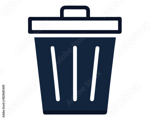 Simple garbage can illustration perfect for waste management and sanitation projects vector design