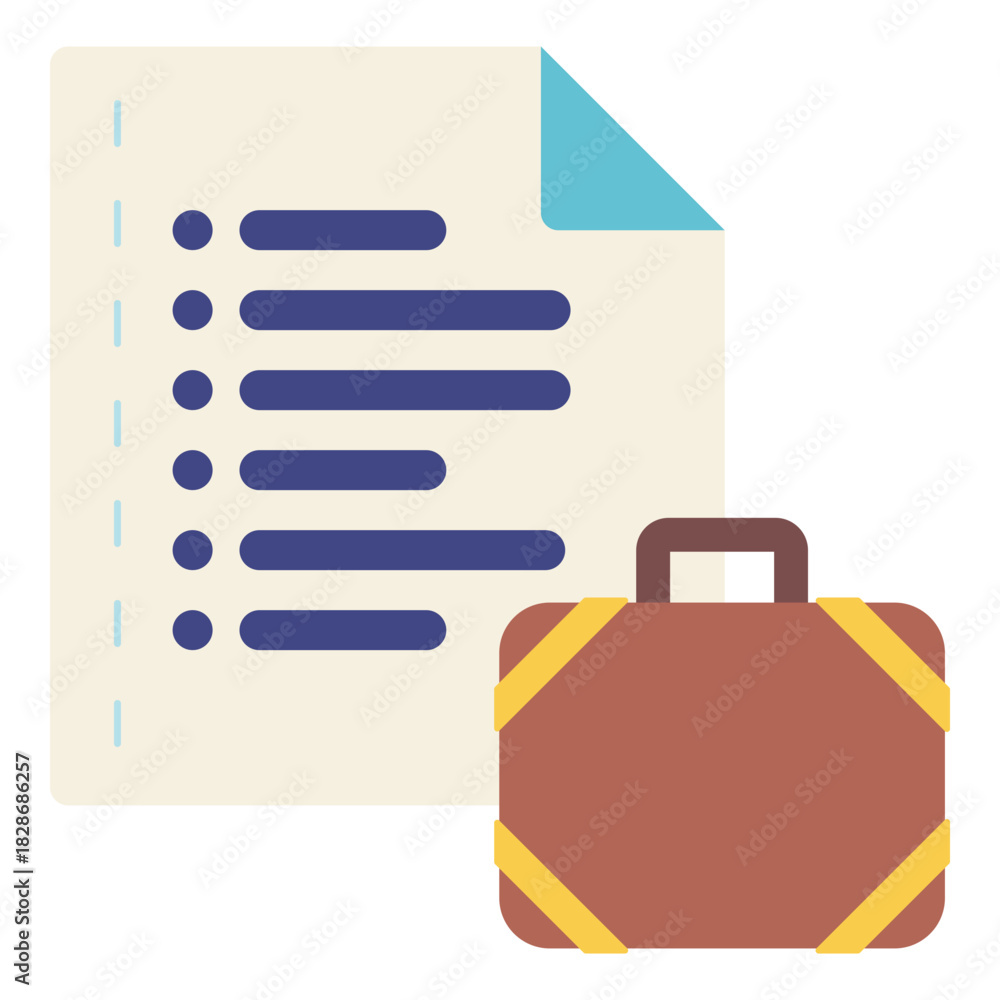 Obraz premium travel itinerary plan flat icon