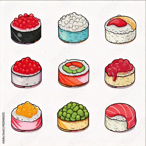 set of sushi