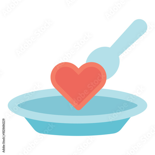 romantic dinner flat icon