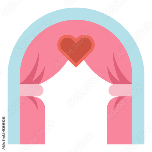 wedding arch flat icon