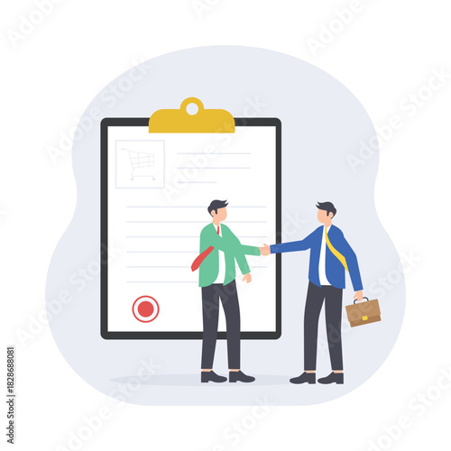 Sale Representative  Flat Vector Illustration EPS 10 File 	