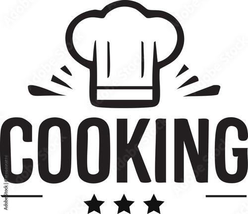 Cooking with Love Hand-Lettered Vector Graphic