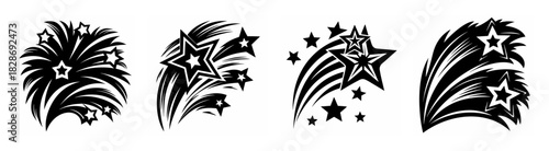 Dynamic starbursts and shooting stars designs dynamic starbursts and shooting stars designs for patriotic and celebration themes