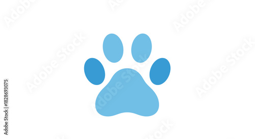 Charming paw print illustration perfect for pet-related designs and animal themes, great for veterinary clinics and pet stores, a symbol of care and friendship
