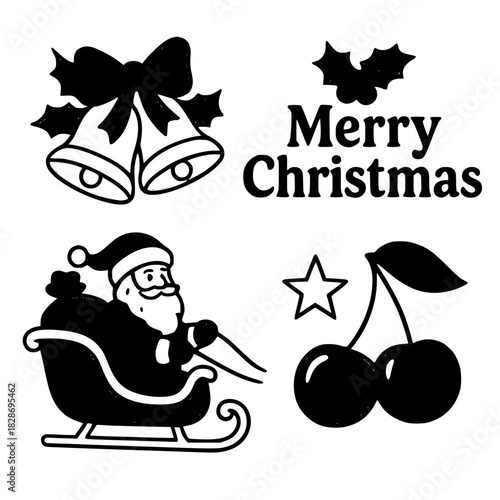 christmas icons set