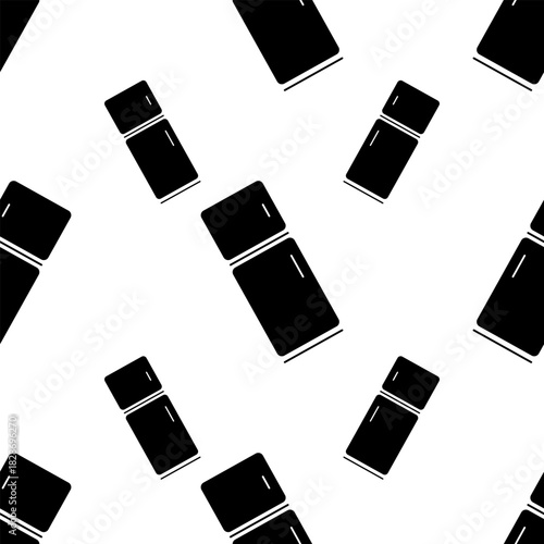 fridge seamless pattern isolated on transparent background.