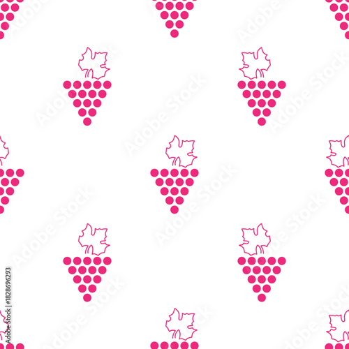 grape seamless pattern isolated on transparent background.