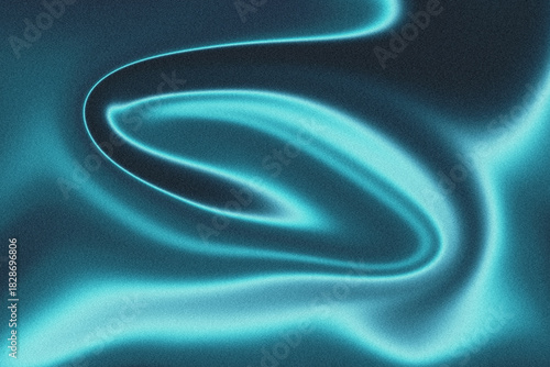 Abstract Teal Aqua Swirl Gradient Background with Luminous Grainy Texture