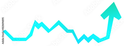 Growth graph a year 2026 of business and data analysis. Development to success in year 2026. Transparent stock market chart showing business growth, rising trends, financial performance, investment 